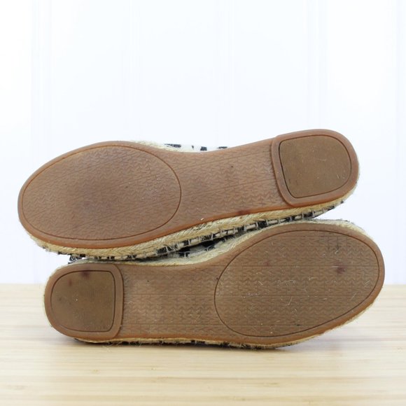 MICHAEL KORS Women's Black Zebra Print Espadrille Ballet Flats Shoes 8 - Picture 9 of 9